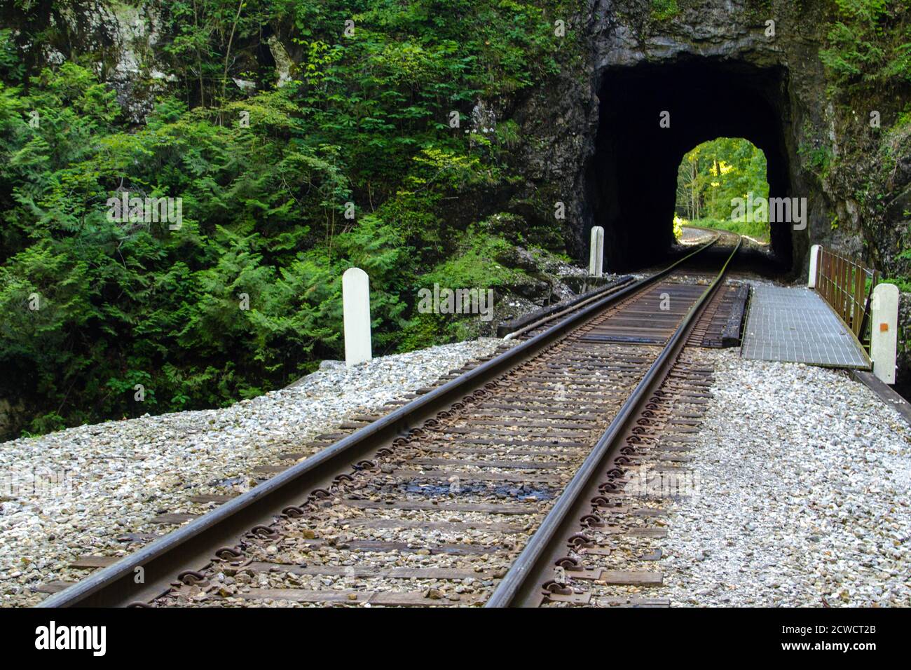 Der Natural Tunnel Railroad Tunnel ist der Namensgeber und das Herzstück des Natural Tunnel State Park im Bundesstaat Virginia. Stockfoto