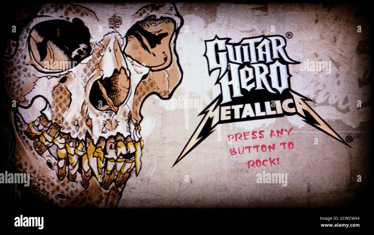 Guitar Hero Metallica – Sony PlayStation 2 PS2 – Editorial Nur verwenden Stockfoto