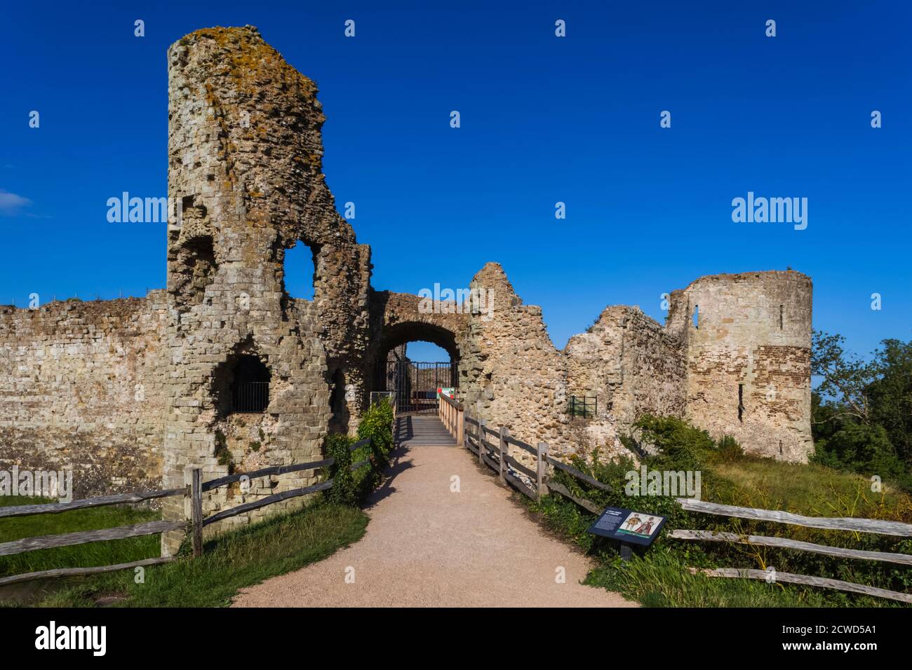 England, East Sussex, Eastbourne, Pevensy Castle Stockfoto