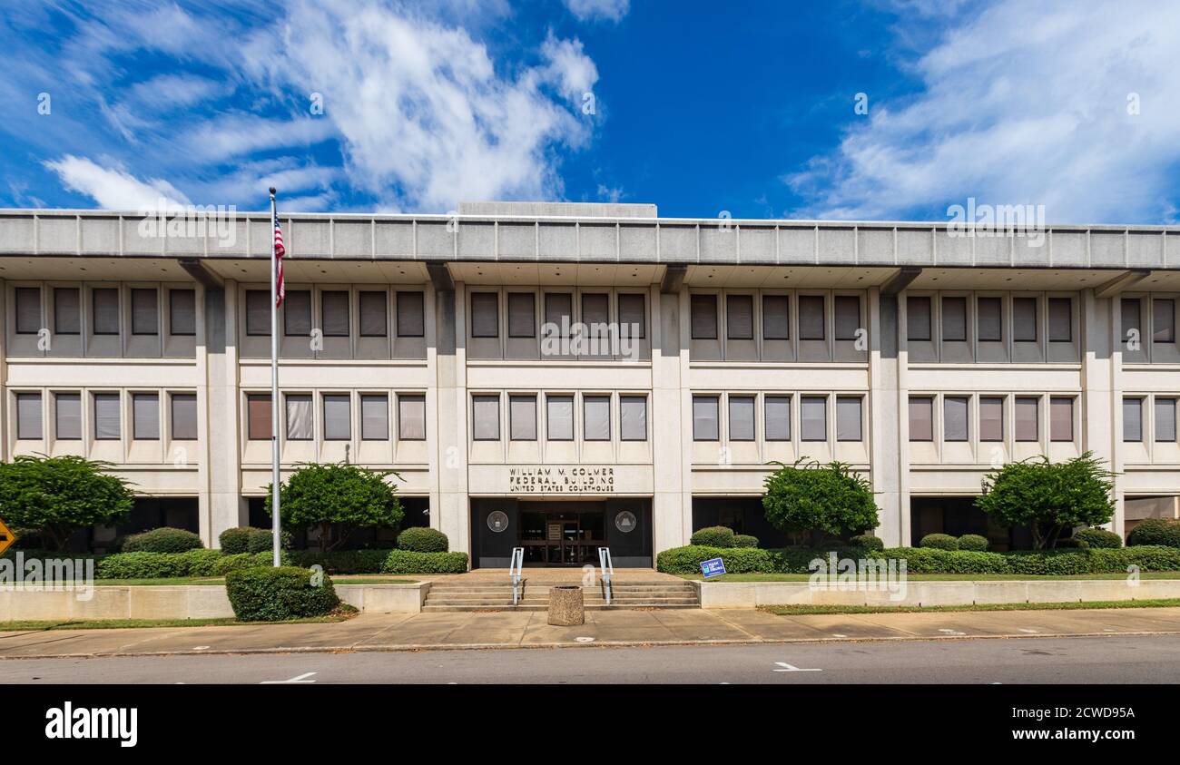 Hattiesburg, MS / USA - 17. September 2020: William M. Colmer Federal Building und United States Courthouse Stockfoto
