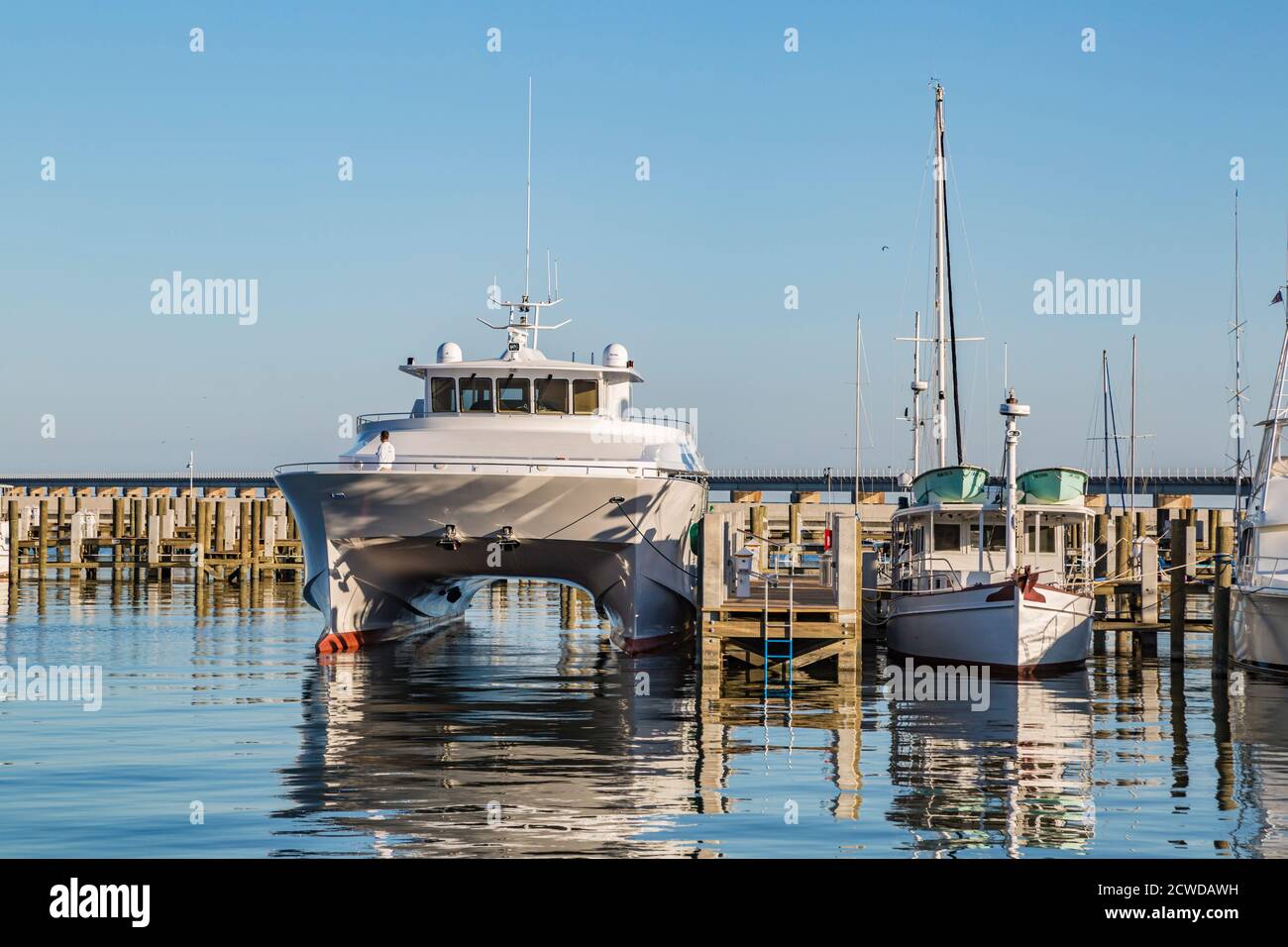 Boote in der Marina in Bay St. Louis, Mississippi, USA Stockfoto