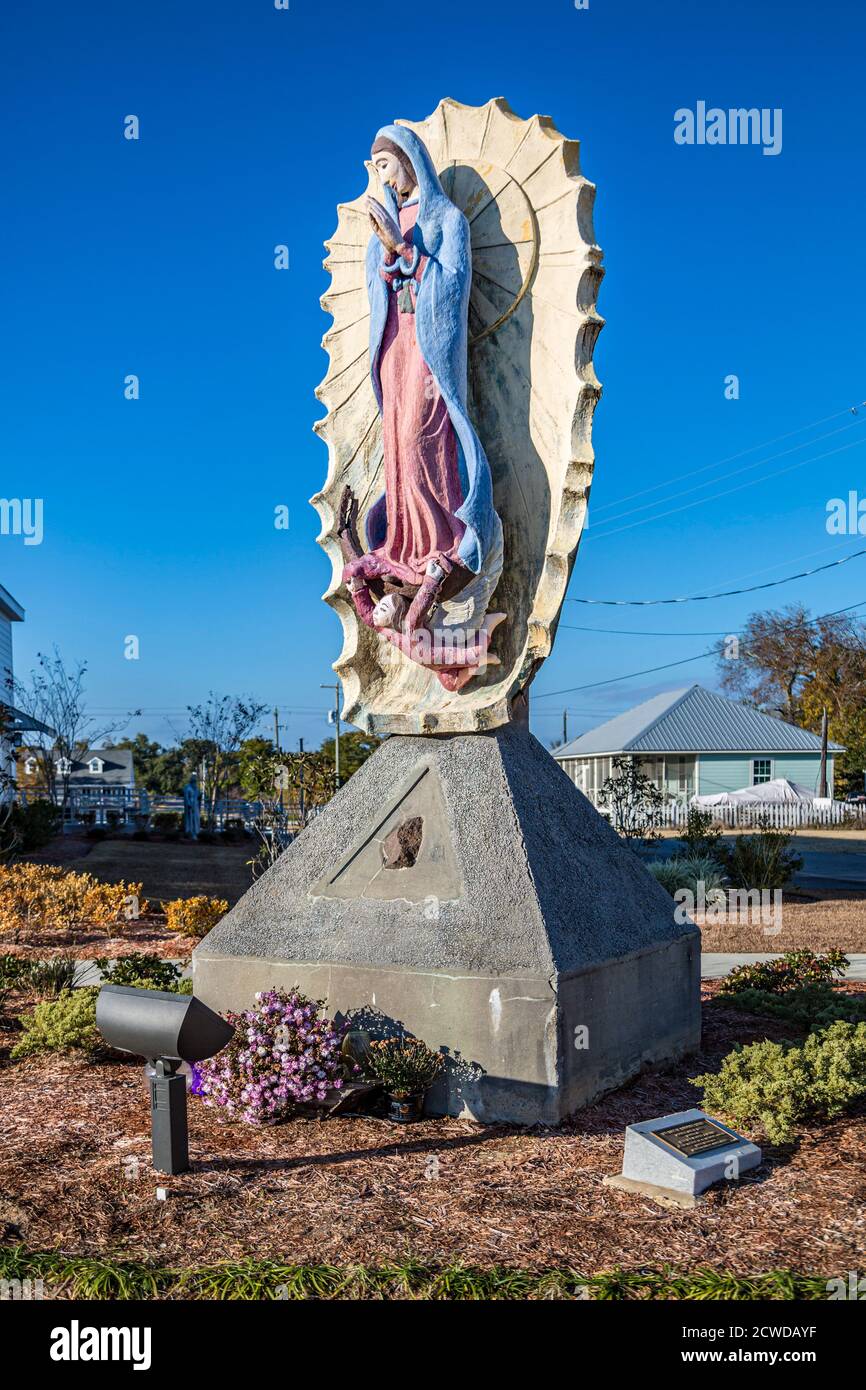 Schrein der Muttergottes von Guadalupe in der St. Paul Catholic Chapel in Pass Christian, Mississippi, USA Stockfoto