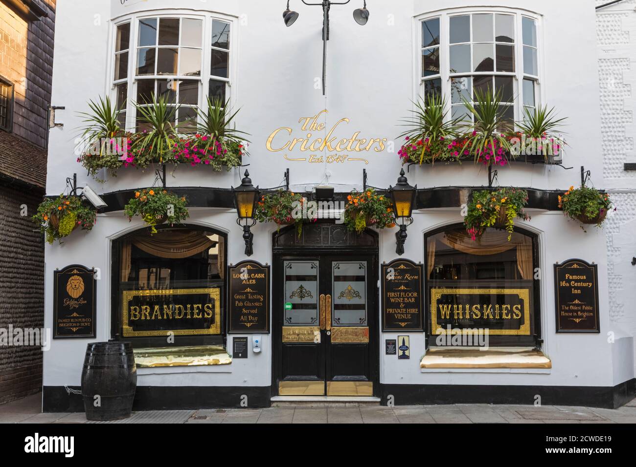 England, East Sussex, Brighton, The Lanes, The Cricketers Pub Stockfoto