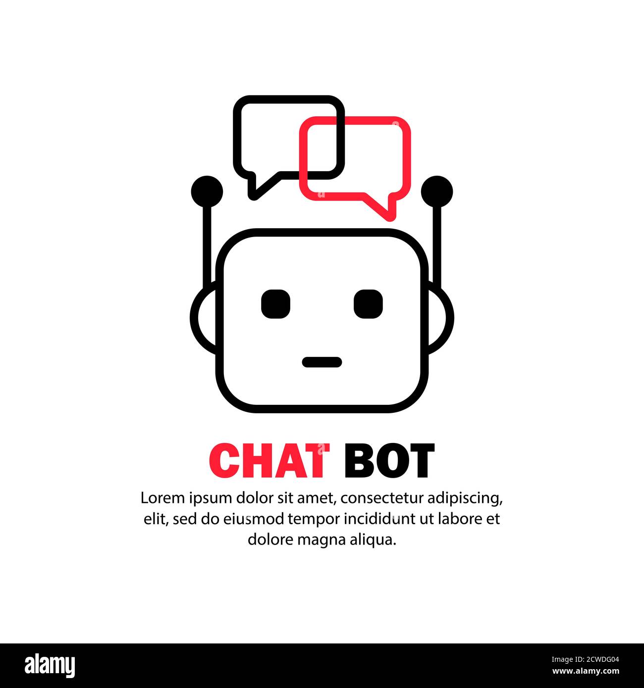Chat-bot-Symbol. Service-Support. Vektor auf isoliertem weißem Hintergrund. EPS 10 Stock Vektor