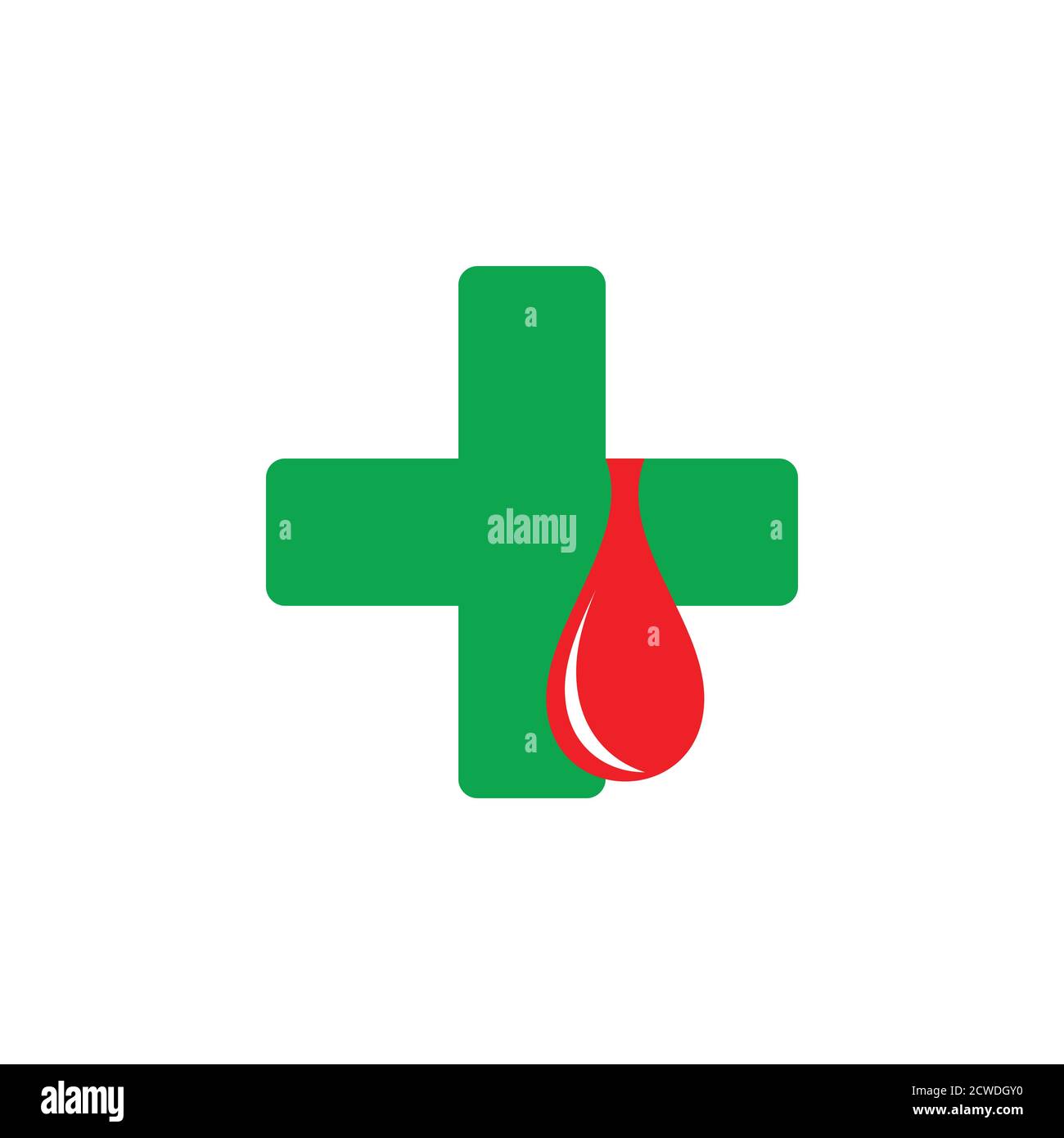 Plus medizinische Blut Design Logo Vektor Stock Vektor