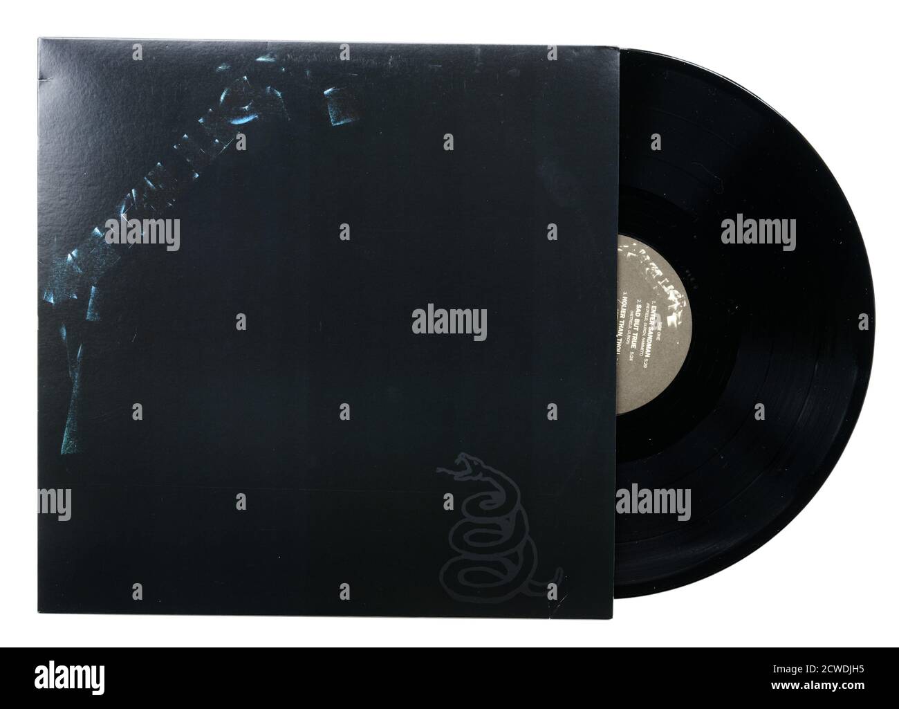 Das Metallica-Album von Metallica, auch bekannt als das Balck-Album Stockfoto