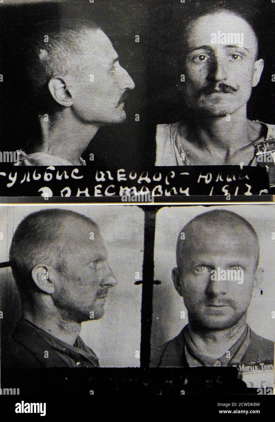 Verhaftete Führer der Gruppe Battle Organization for Latvias Liberation - Teodors Julijs und Otto Legeris (1941) Stockfoto