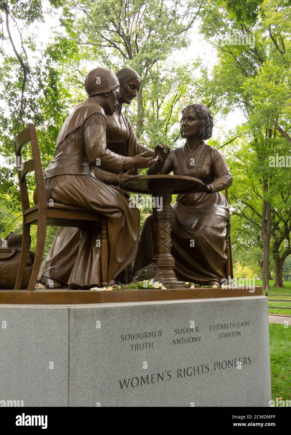 Women's Rights Pioneers Monument im Central Park NYC Stockfoto