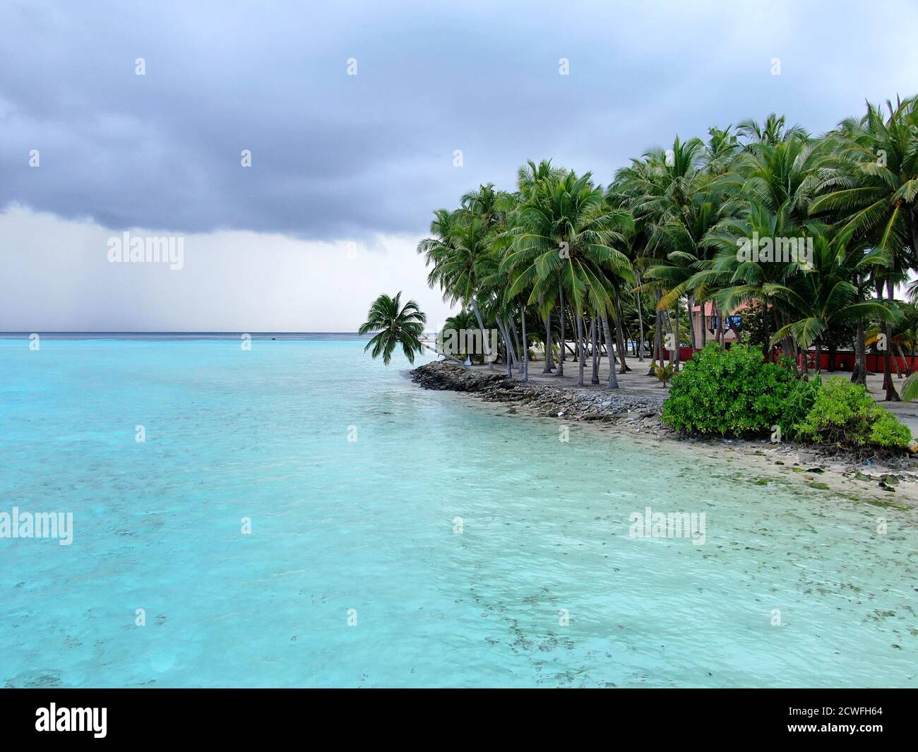 Blue Maldive Inseln Seesack mit geen Laub Stockfoto