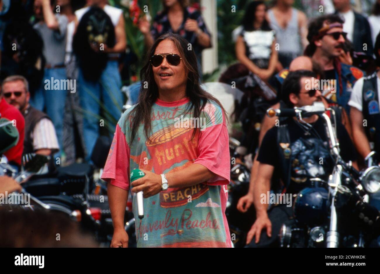ZDF Fernsehgarten, Sonntag-Unterhaltungsshow, Sendung vom 3. Juli 1994, Gaststar: Sänger Tony Carey Stockfoto