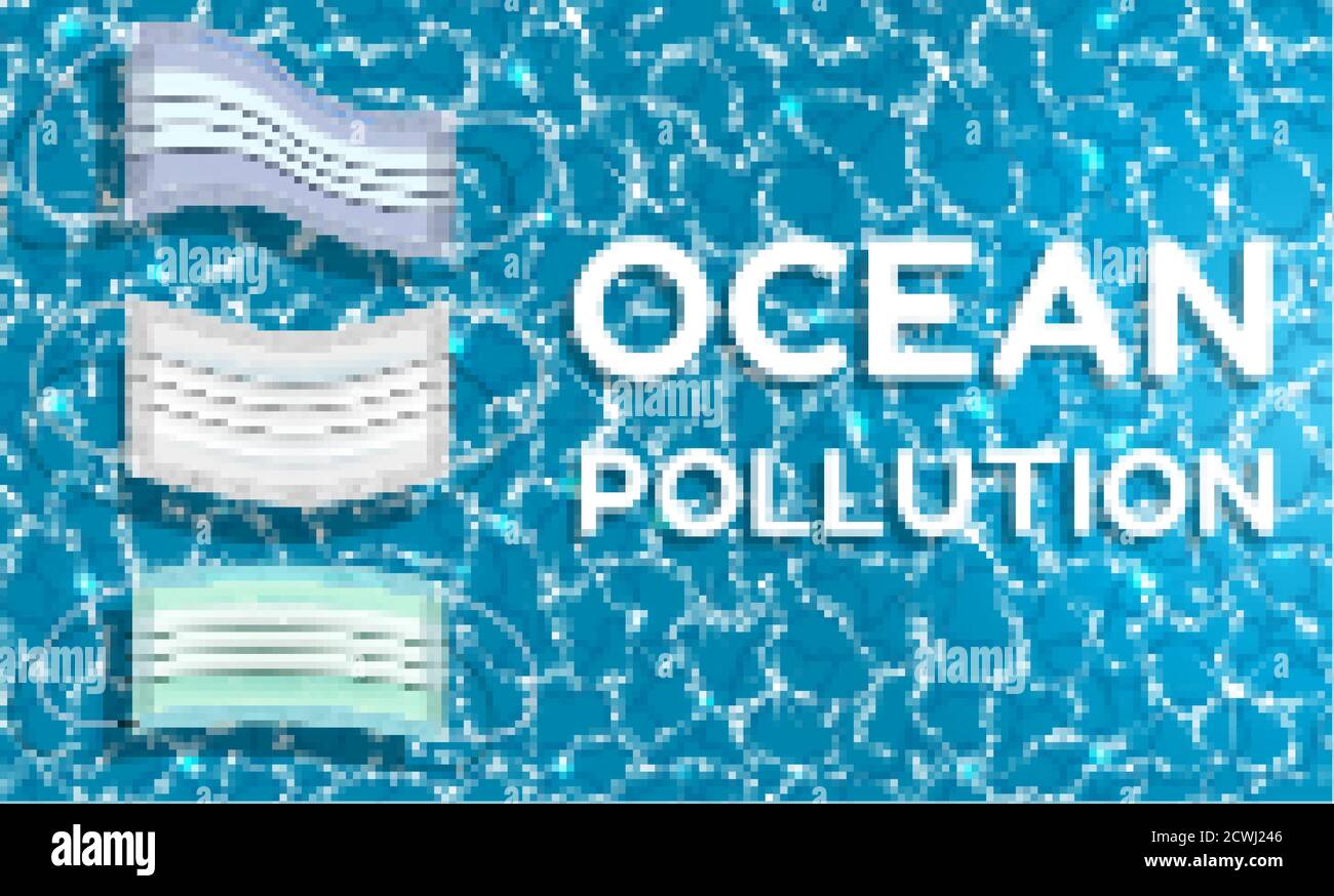 Banner zur Meeresverschmutzung Stock Vektor