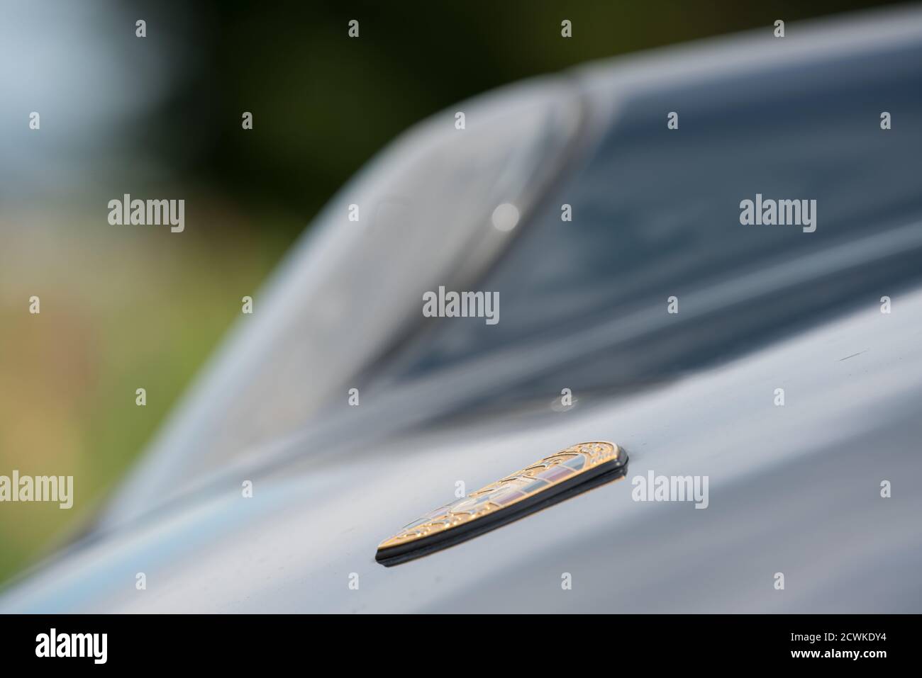 Porsche 993 mit Miniaturmodell in Deutschland Stockfoto