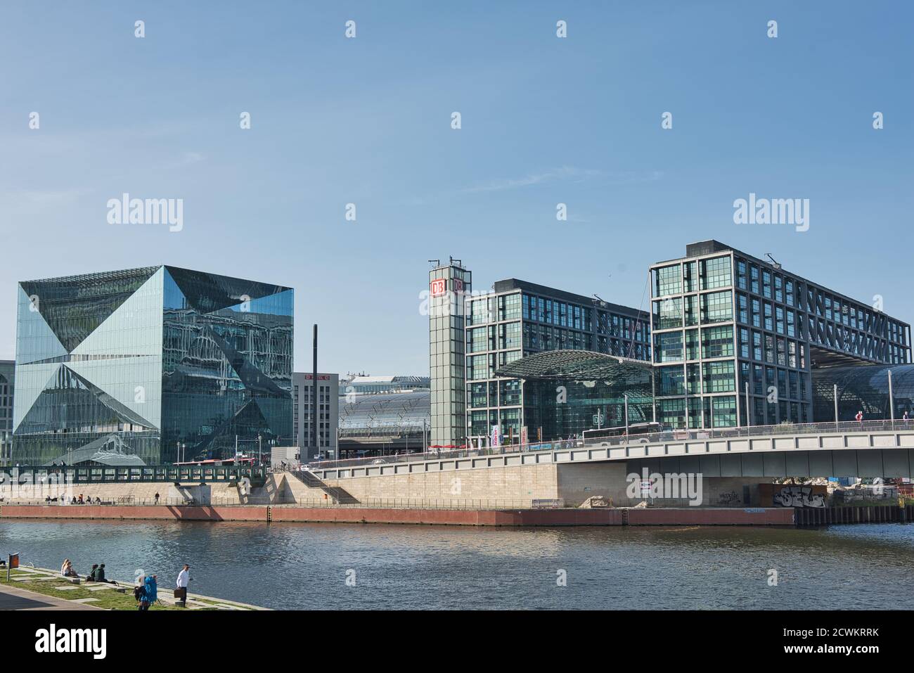 Berlin, Deutschland,Deutschland,Hauptstadt, Hauptstadt, Hauptbahnhof, Bahnhof, Gebäude, Cube 3, Stockfoto
