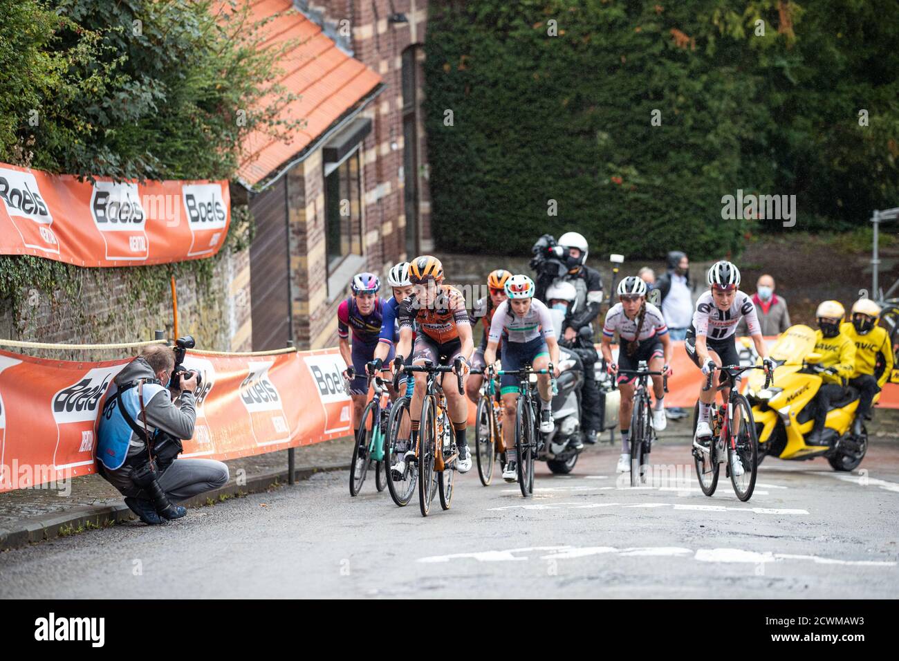 Huy, Belgien. September 2020. HUY, 30-09-2020, cycling, Flche Wallonne, Waalse pijl, Amy Pieters leid een kopgroep Credit: Pro Shots/Alamy Live News Stockfoto