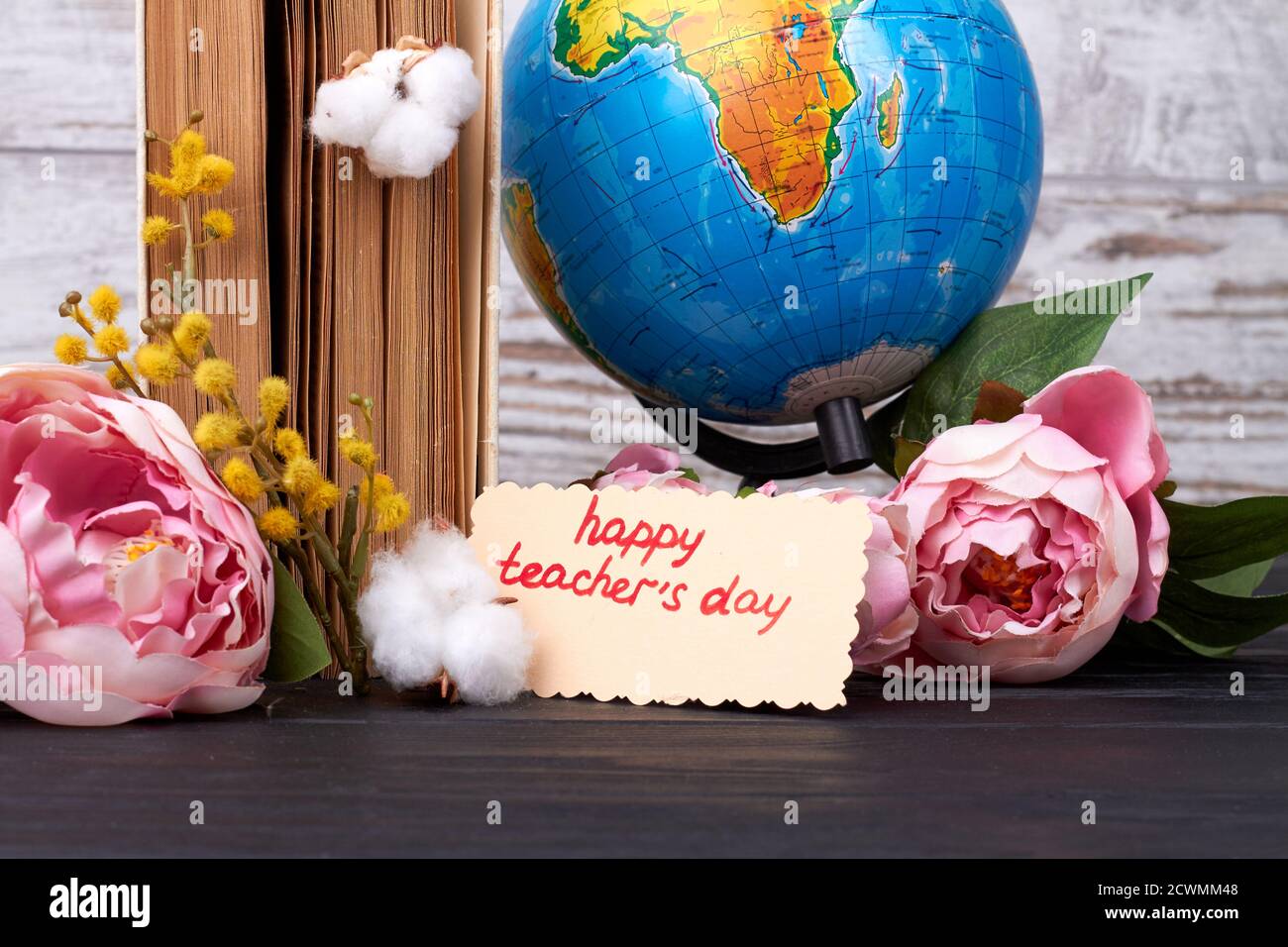 Happy Teacher's Day Konzept. Stockfoto