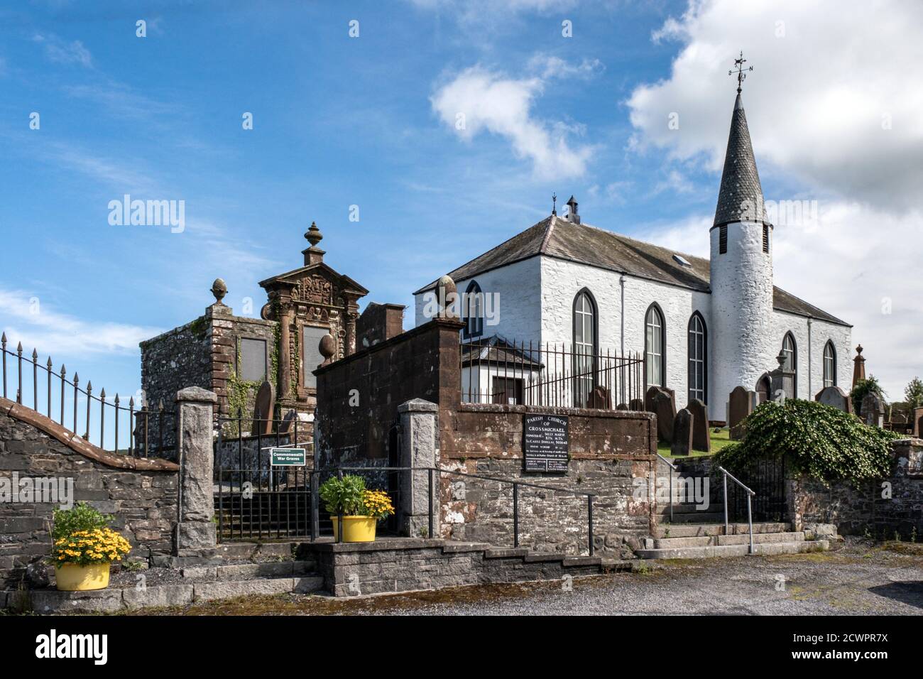 Pfarrkirche von Crossmichael, Dumfries und Galloway, Schottland. Stockfoto