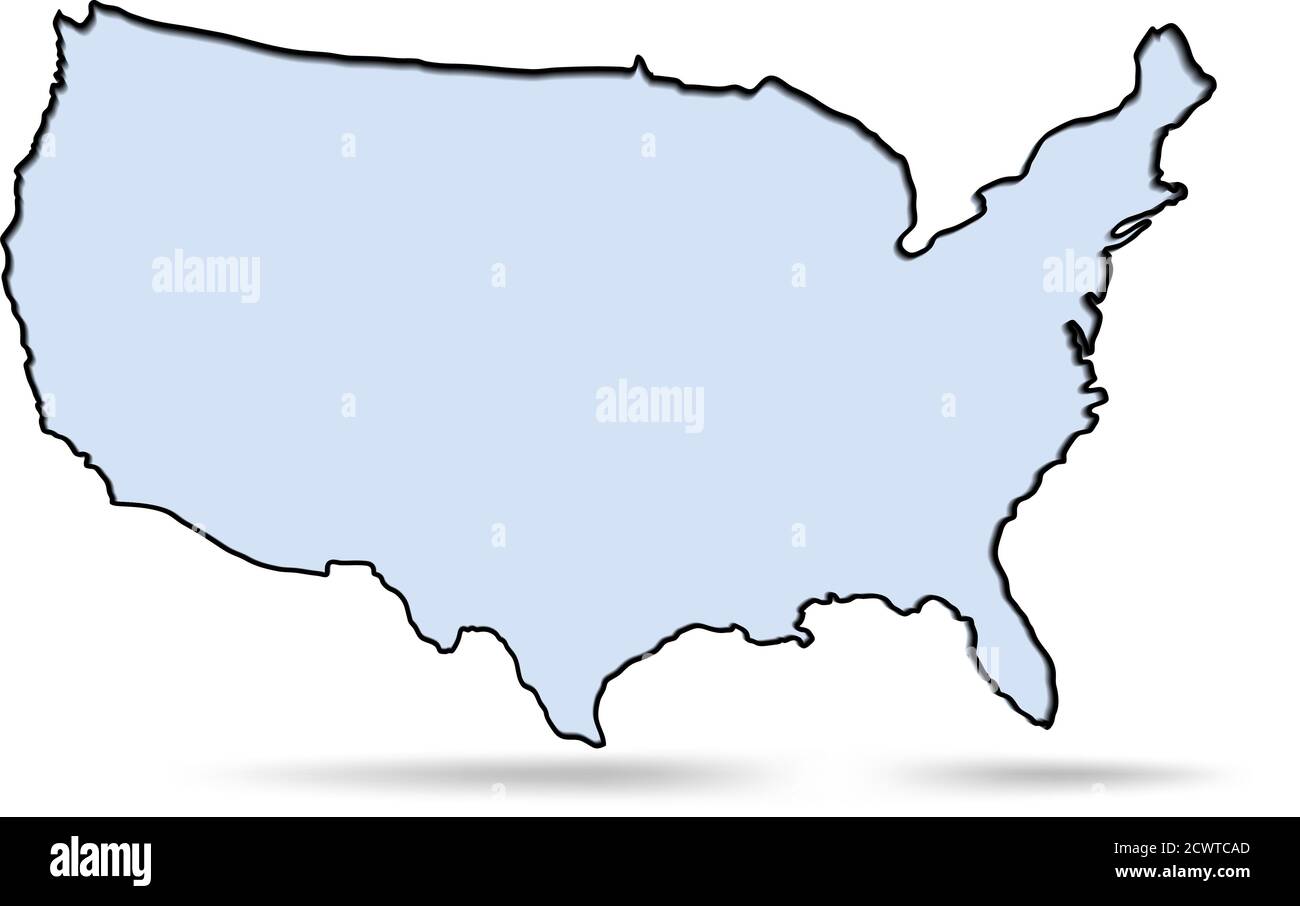 Einfache Karte USA Stock Vektor