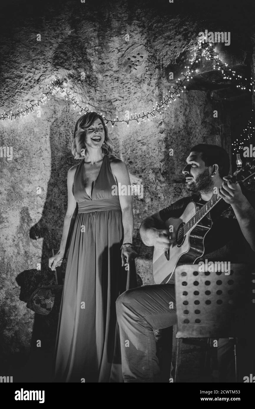 Vlatos Jazz World Music Festival 2020 auf Creta, Griechenland Stockfoto