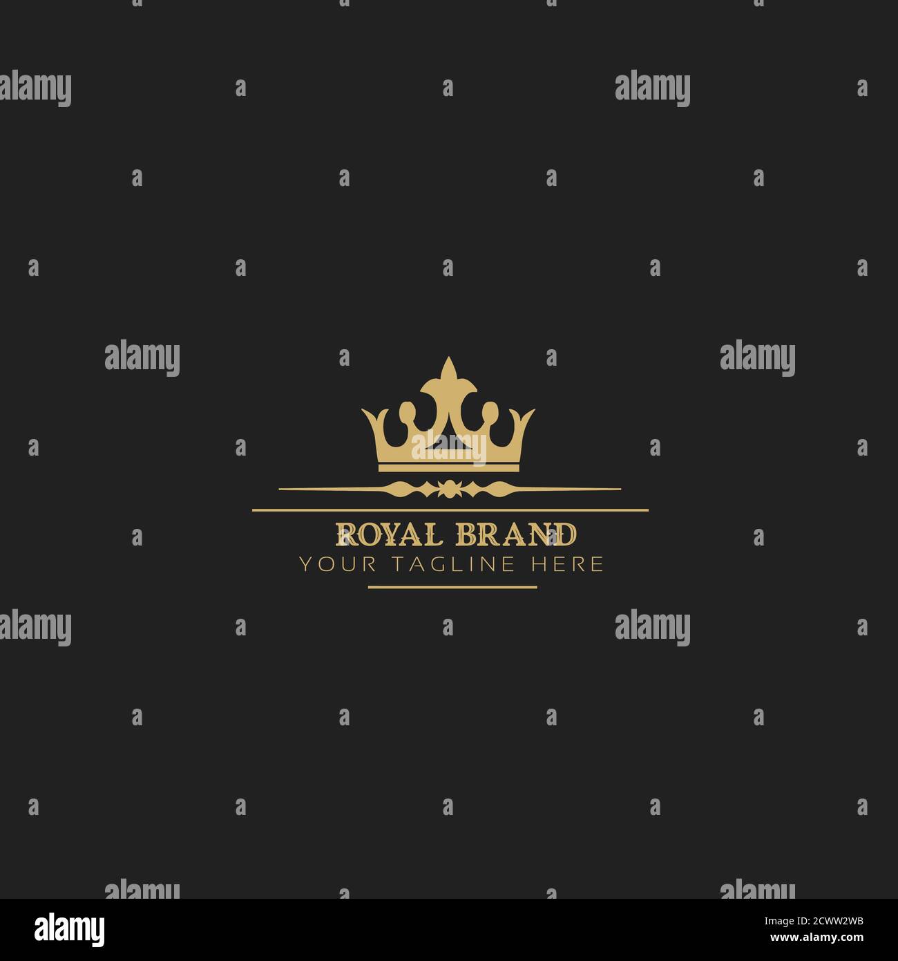 Royal Marke Illustration Vektor Logo Design Hotel und Unternehmen Symbole. Stock Vektor