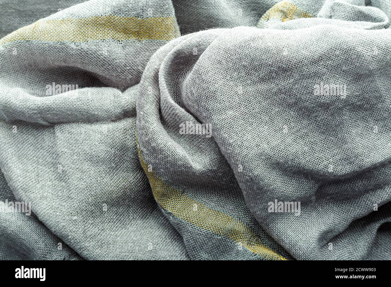 Wave grau textile Material Textur als Hintergrund. Grau textile Muster für Design in der Mode als abstrakter Hintergrund. Abstrakte grauer Stoff Hintergrund Stockfoto