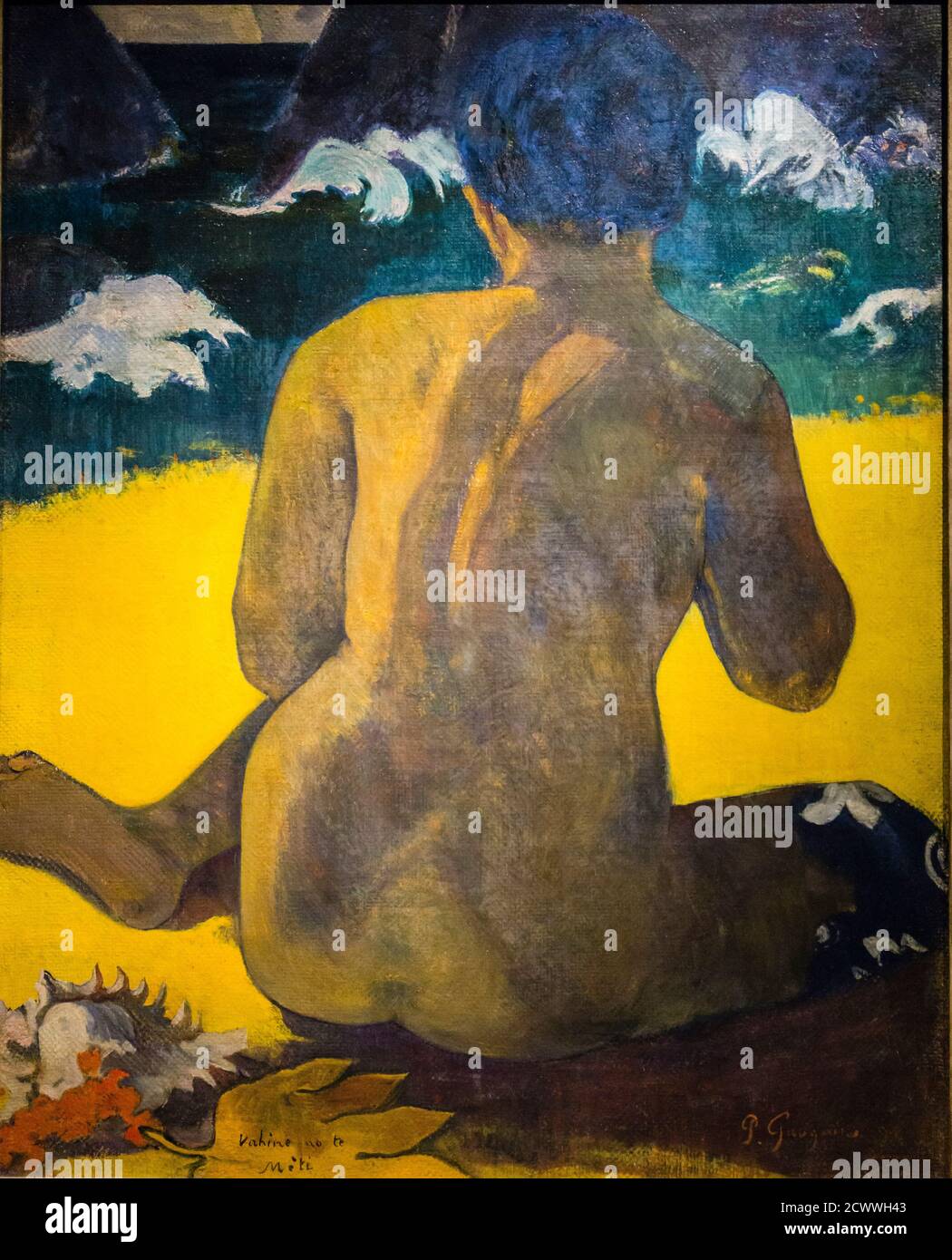Paul Gauguin, Koffer kein Te Miti (Femme ein la-Mer), 1892, Óleo Sobre Tela, Museo Nacional de Bellas Artes (MNBA), Buenos Aires, Argentinien, Cono Republica Stockfoto