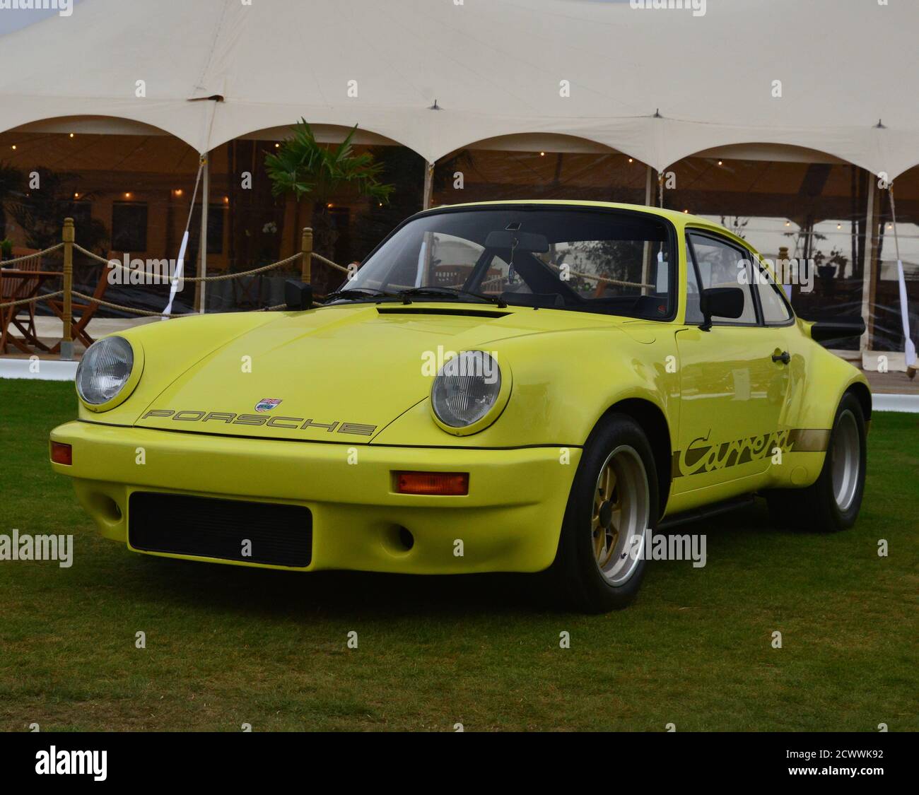 Porsche 911 Carrera 3.0 RS, Salon Privé, Blenheim Palace, Woodstock, Oxfordshire, England, September 2020. Stockfoto