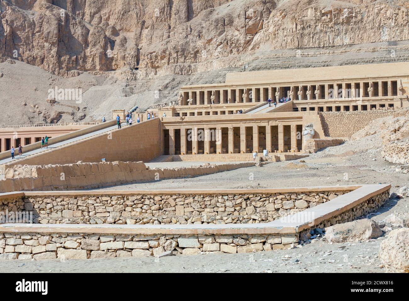 Hatschepsut-Tempel, Deir al-Bahri, Tal der Könige, Luxor, Ägypten Stockfoto