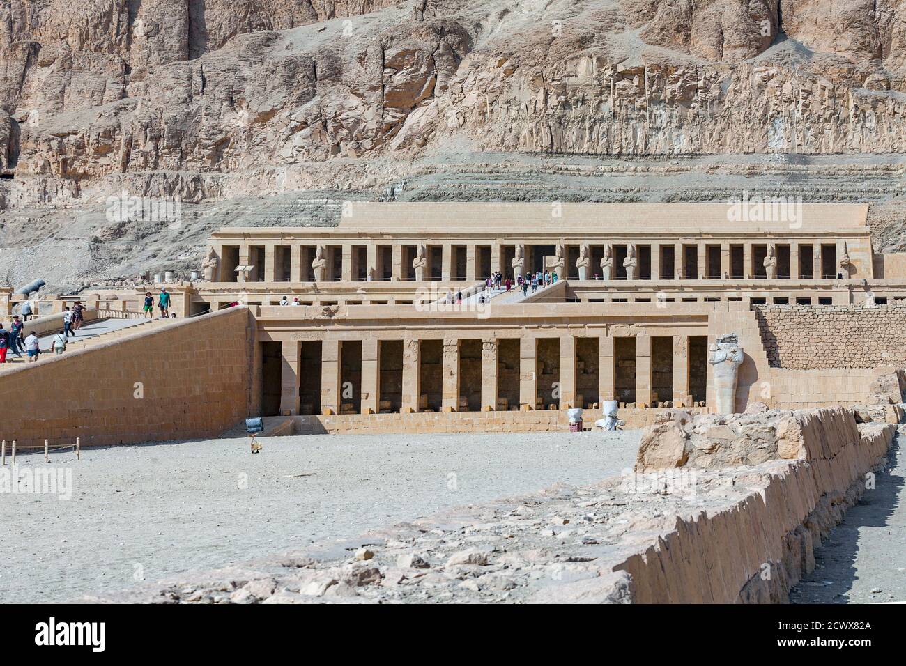 Hatschepsut-Tempel, Deir al-Bahri, Tal der Könige, Luxor, Ägypten Stockfoto