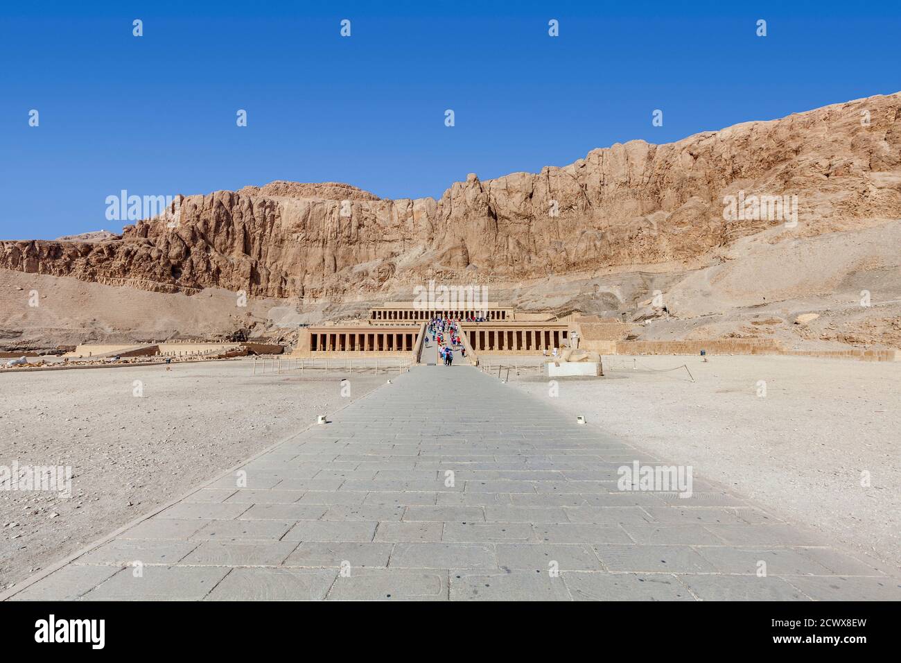 Hatschepsut-Tempel, Deir al-Bahri, Tal der Könige, Luxor, Ägypten Stockfoto