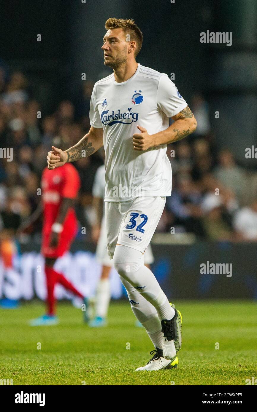 Kopenhagen, Dänemark. September 2019. Nicklas Bendtner (32) vom FC Kopenhagen beim 3F Superliga-Spiel zwischen dem FC Kopenhagen und dem FC Midtjylland in Telia Parken. (Foto: Gonzales Photo - Thomas Rasmussen). Stockfoto