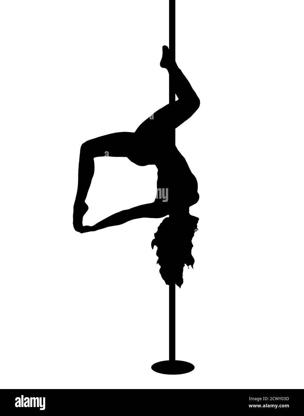 Pole Dance Sport , Mädchen Stockfoto