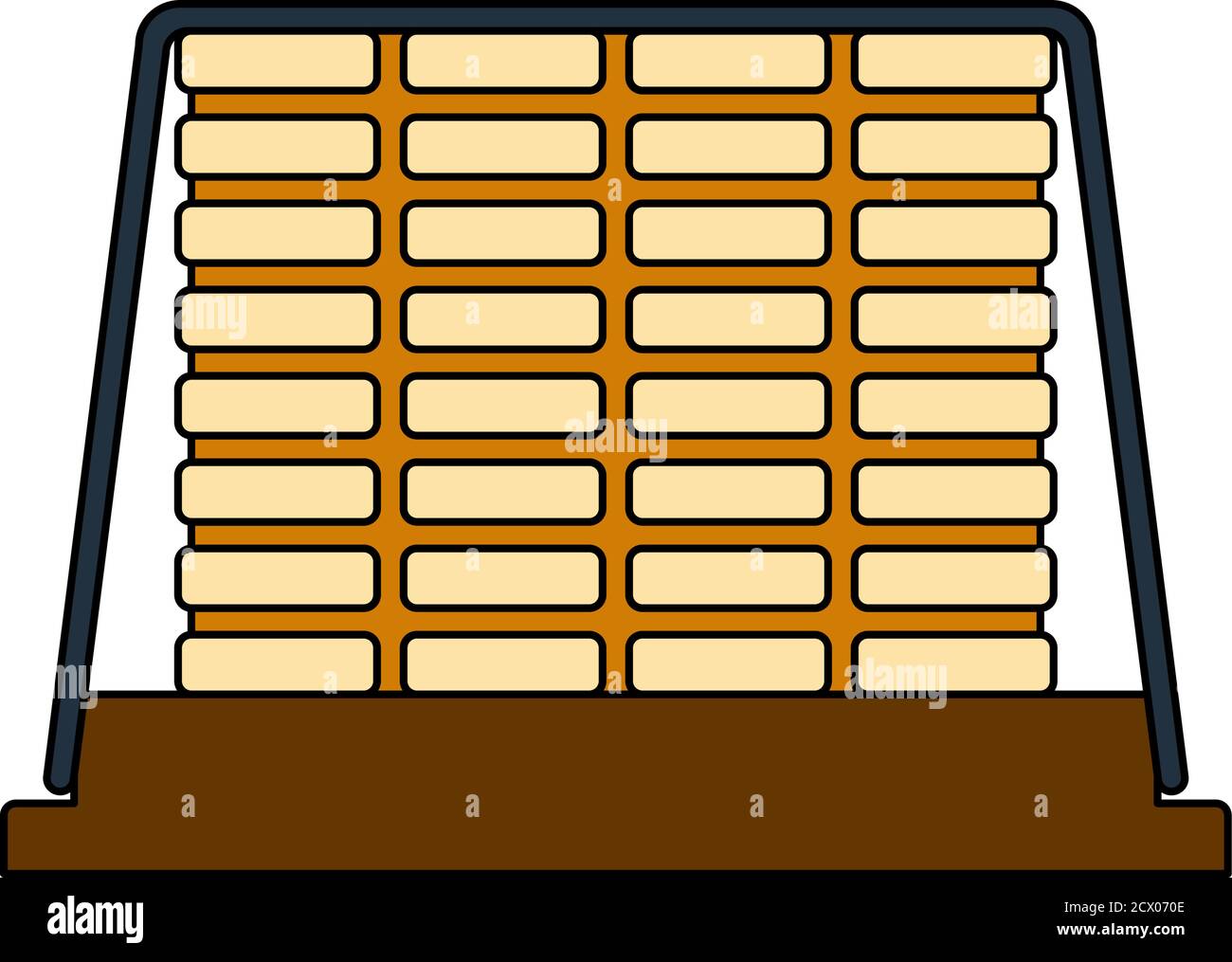 Symbol Der Baupalette. Umrisse Mit Farbfülldesign. Vektorgrafik. Stock Vektor