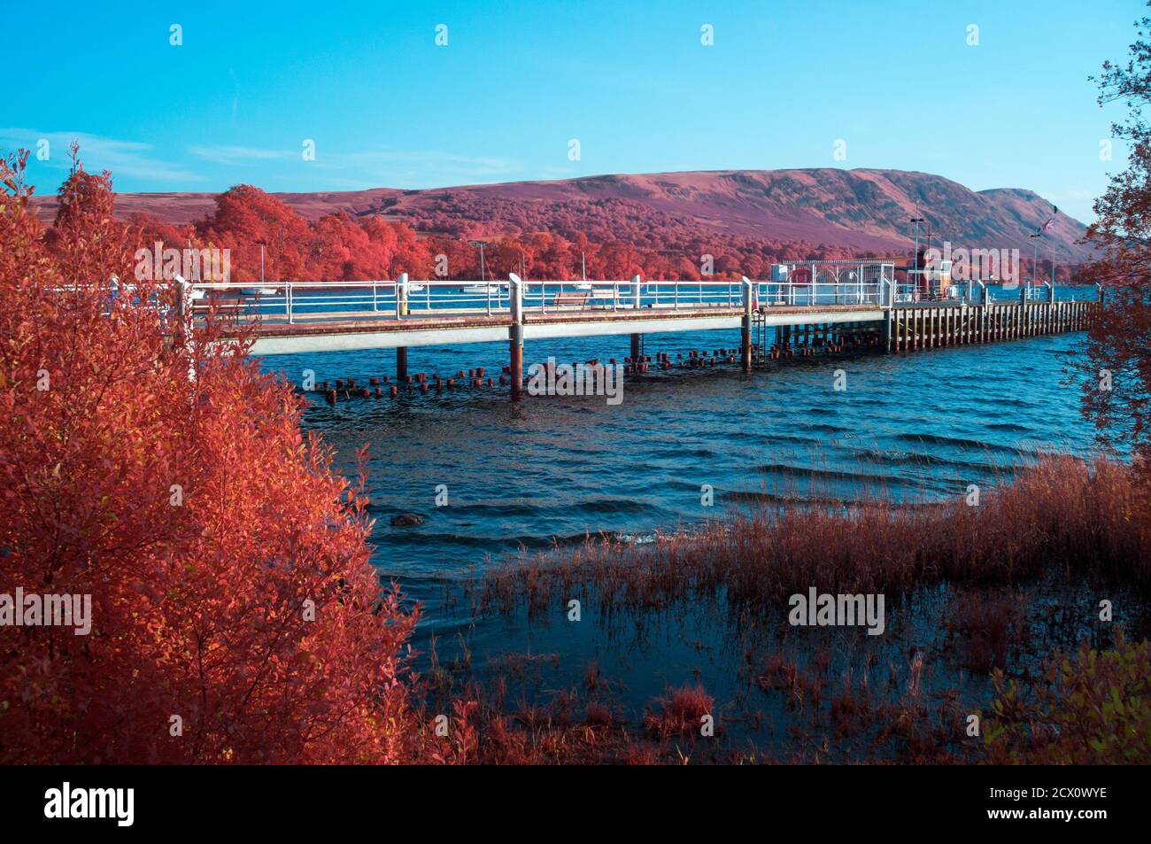 Pooley Bridge Jetty, Lake Ullswater, Cumbria Großbritannien Stockfoto