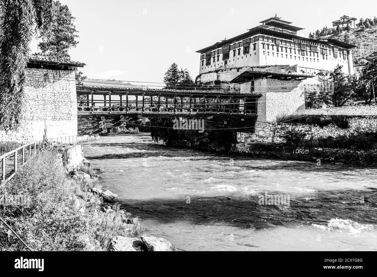 Rinpung Dzong (Paro Dzong), buddhistisches Kloster und Festung in Paro, Bhutan Stockfoto