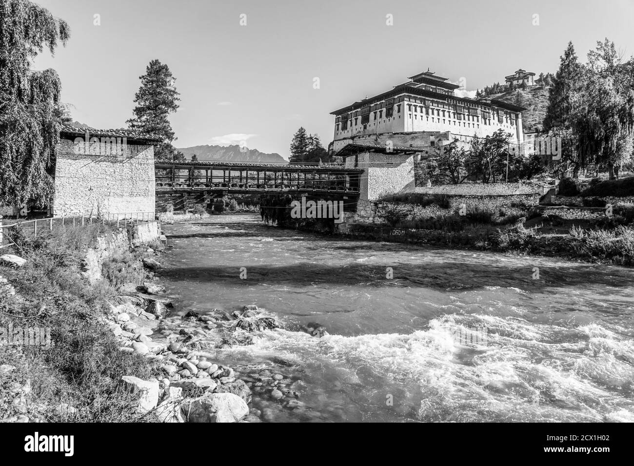 Rinpung Dzong (Paro Dzong), buddhistisches Kloster und Festung in Paro, Bhutan Stockfoto