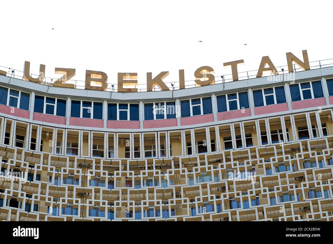 Sowjetischen gebaute Hotel Usbekistan, Taschkent, Usbekistan Stockfoto