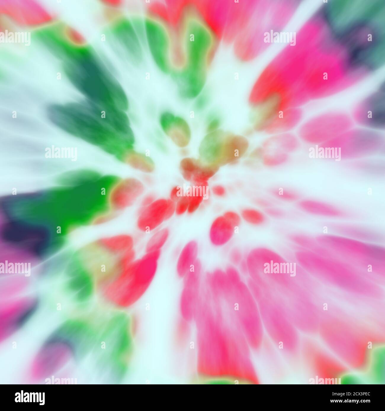 Tie-Dye-Muster. Lebendige Mode schmutzige Malerei. Helle Sommerfarben Illustration. Trendy Digital Drawn Print. Magische Künstlerische Kaleidoskop. Stockfoto