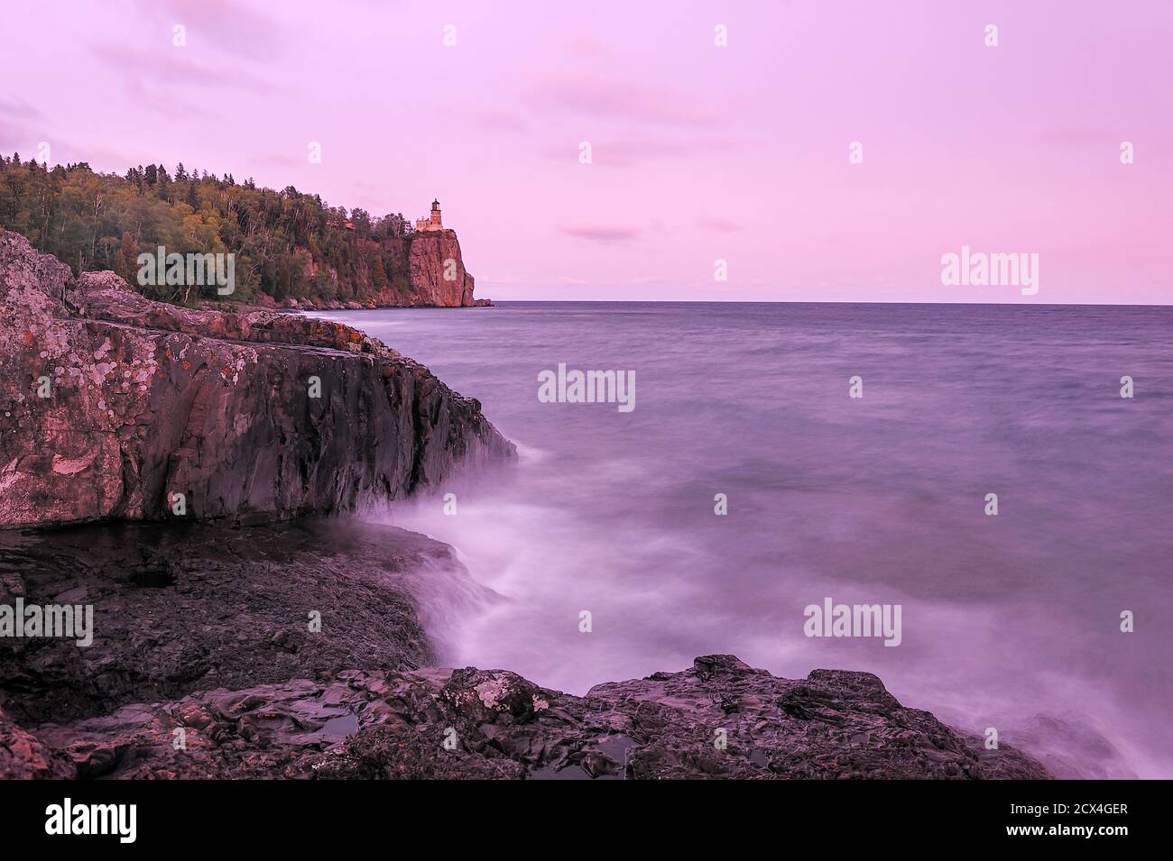 Nordamerika, Große Seen, North Woods, Minnesota, North Shore, Lake Superior, Split Rock, Leuchtturm, Stockfoto