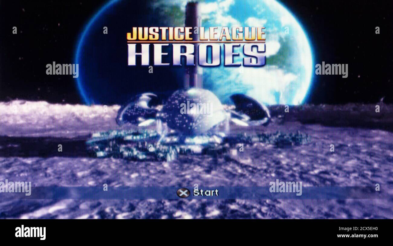 Justice League Heroes – Sony PlayStation 2 PS2 – Editorial Nur verwenden Stockfoto