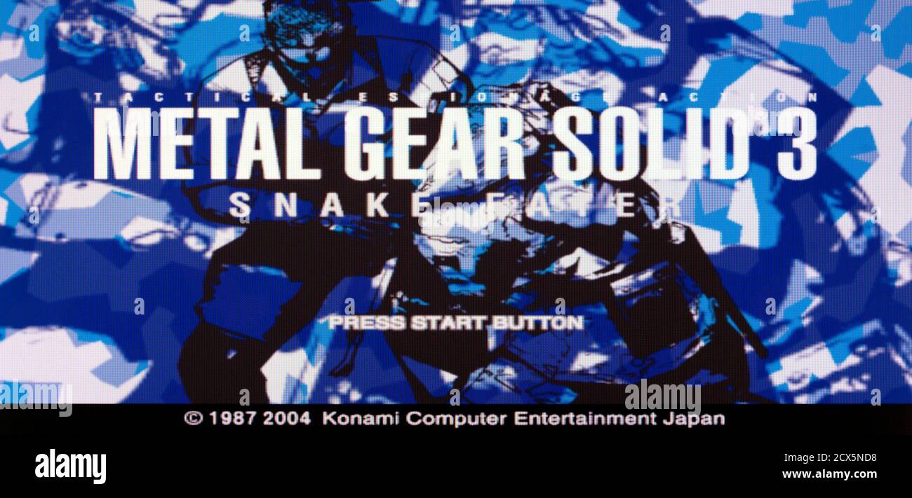 Metal Gear Solid 3 – Snake Eater – Sony Playstation 2 PS2 – nur zur redaktionellen Verwendung Stockfoto