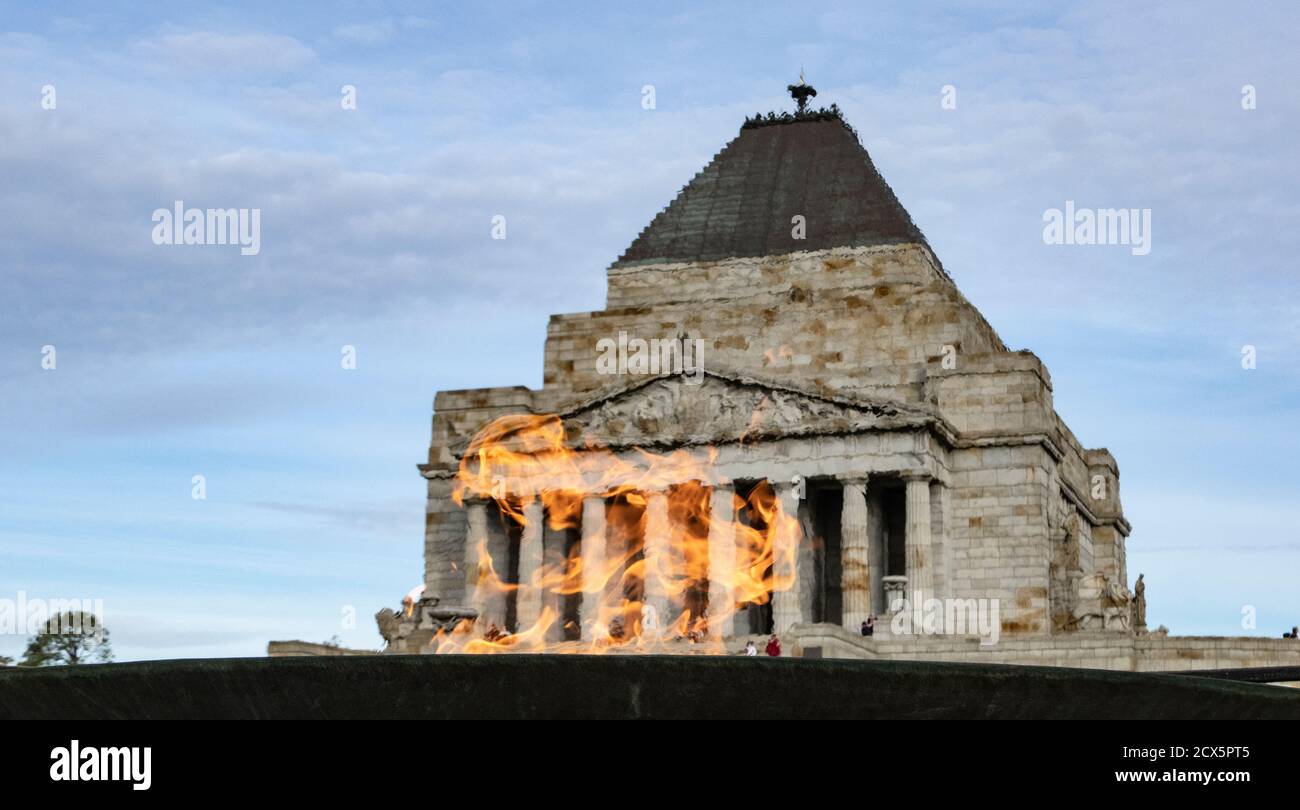 Melbourne Australien: Historische Architektur Schrein der Erinnerung. Stockfoto