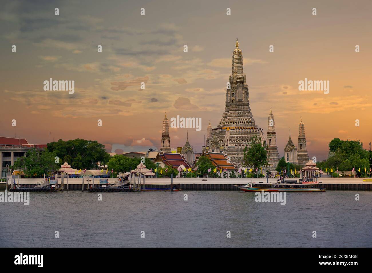 Wat Arun Tempel der Morgendämmerung in Bangkok Stockfoto