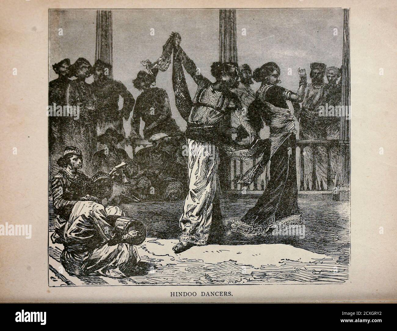 Hindoo [Hindu] Tänzer aus dem Handelsschiff : ein Seemann Jungen Reisen, um die Welt zu sehen [um die Welt] von Nordhoff, Charles, 1830-1901 graviert von C. Laplante; einige Illustrationen von W.L. Wyllie Verlag New York : Dodd, Mead & Co. 1884 Stockfoto