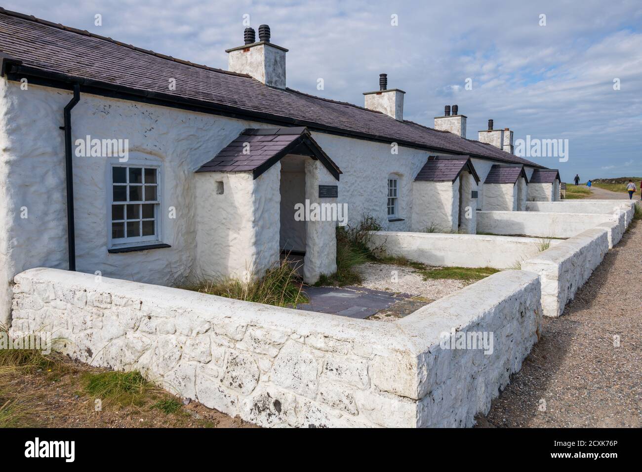 Pilots Cottages, Llanddwyn Island, Anglesey Stockfoto