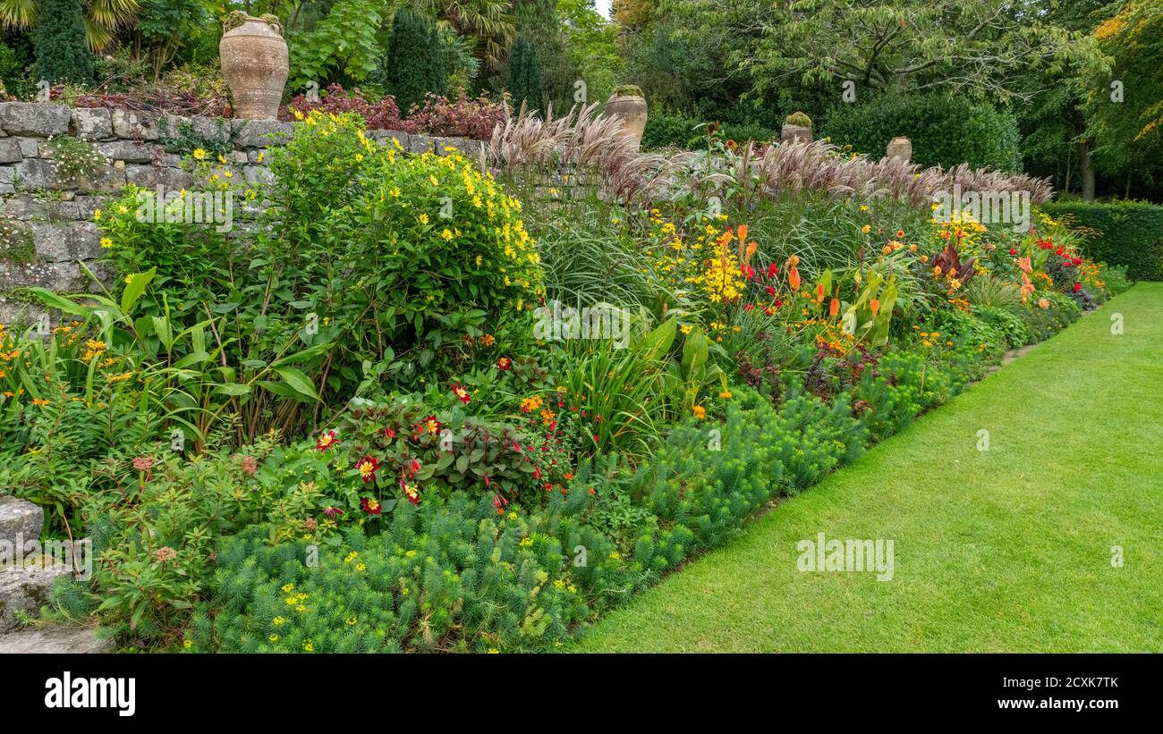 Plas Newydd Gardens, Anglesey, North Wales Großbritannien Stockfoto