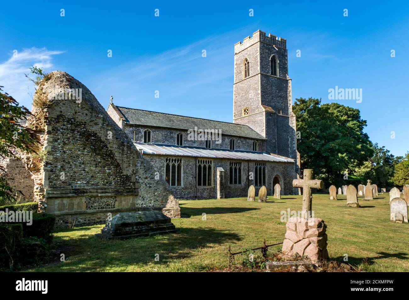 St. Mary’s Church aus dem 13. Jahrhundert, South Walsham, Norfolk Stockfoto