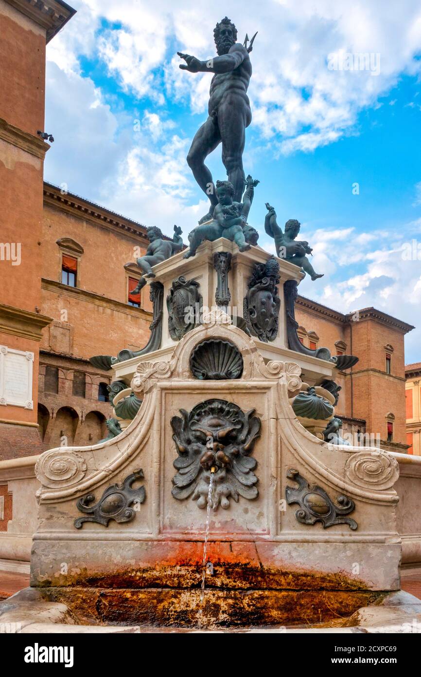 Fontana del Nettuno, Bologna, Italien Stockfoto