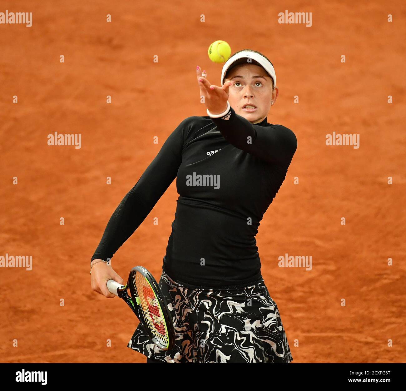 Paris, Frankreich. Oktober 2020. Roland Garros Paris French Open 2020 Tag 5 011020 Jelena Ostapenko (LAT) gewinnt das zweite Runde Spiel Credit: Roger Parker/Alamy Live News Stockfoto