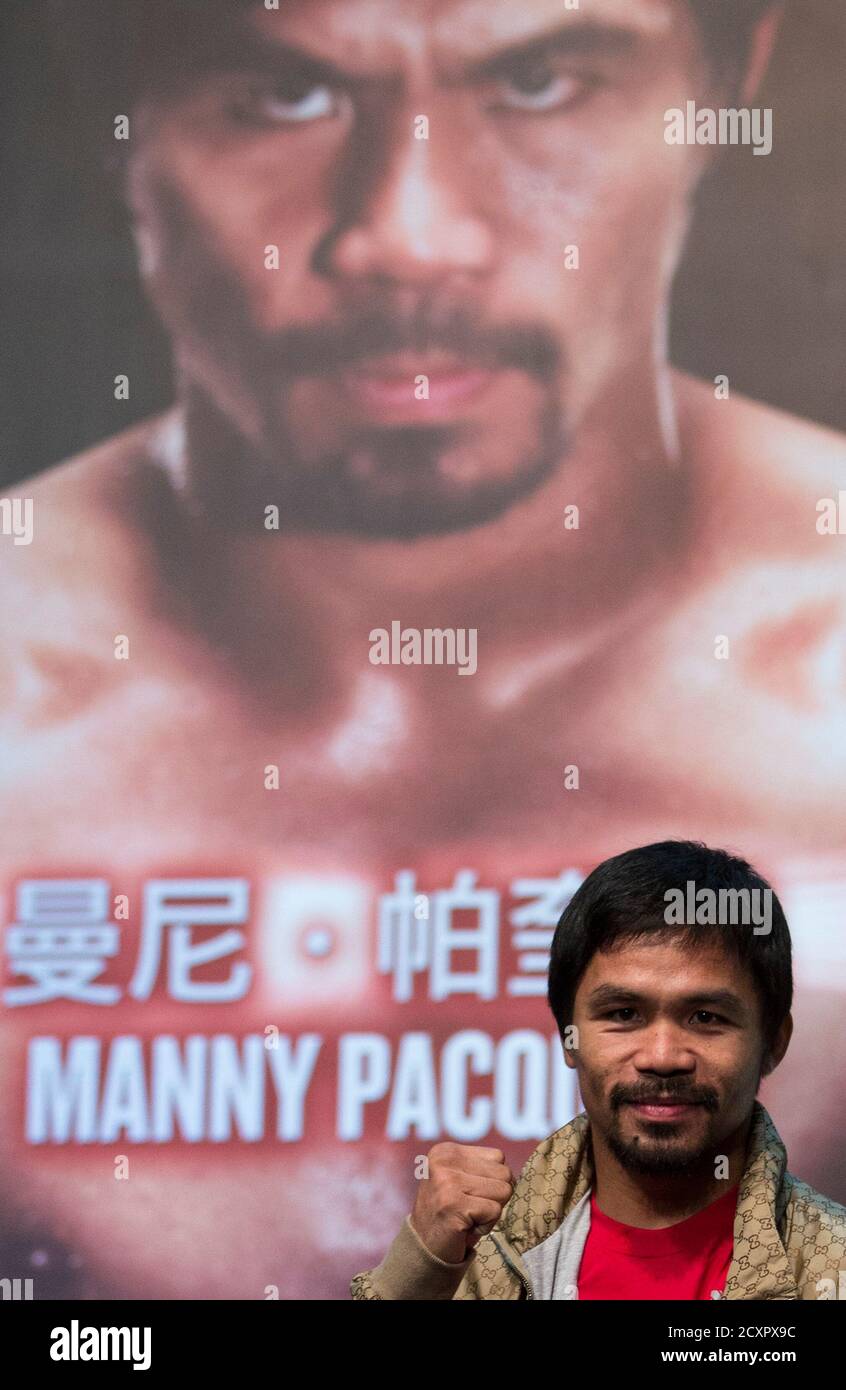 Filipino Boxer Manny Pacquiao Poses Stockfotos und -bilder Kaufen - Alamy