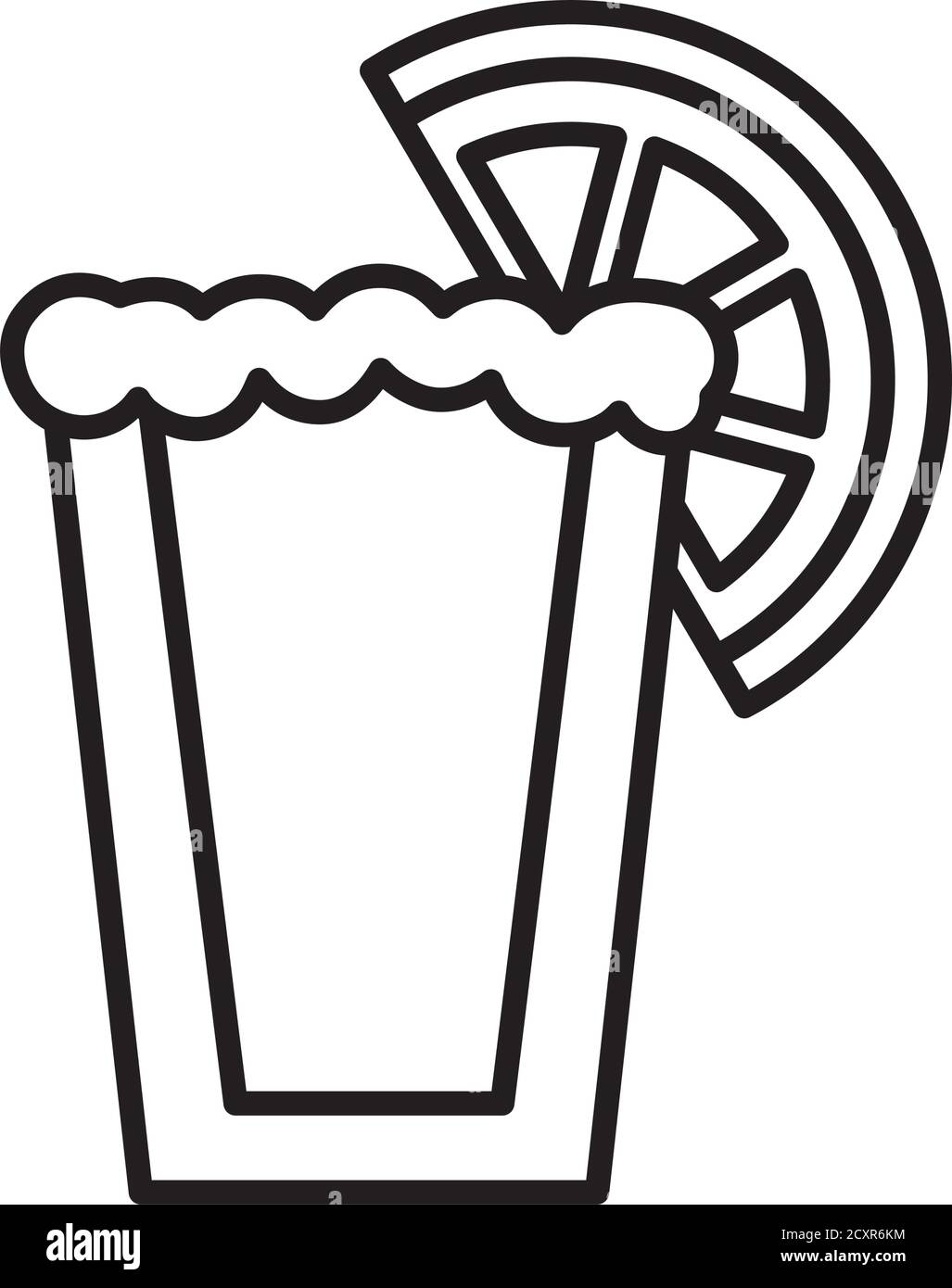 mexikanische Cocktail-Symbol auf weißem Hintergrund, Linienstil, Vektor-Illustration Stock Vektor